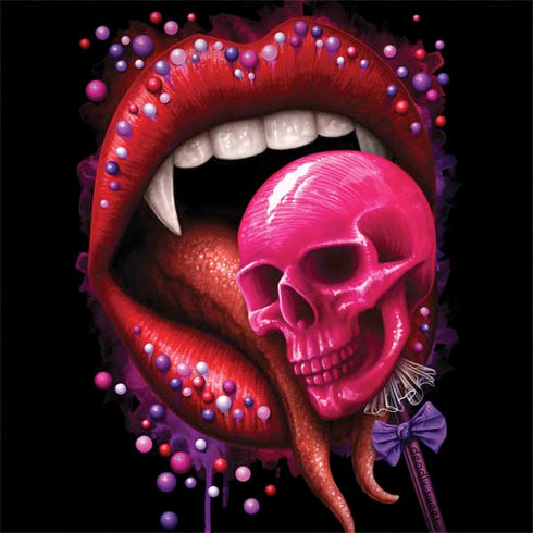 Vampire Skull Lollypop by Sarah Richter MacBook Skins